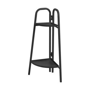 Corner Rack Flower Stand with 2 Shelves - Steel Design