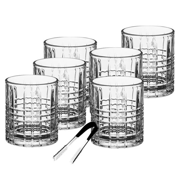 Set of 7 - 300ml Regal Whisky Tumblers Transparent Vintage Whiskey Cocktail