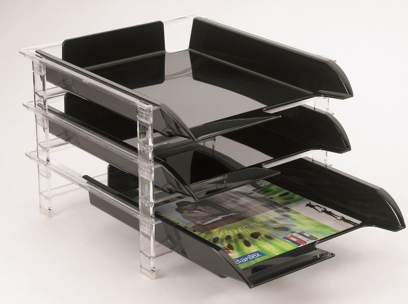 Bantex Vision 3 Tier Letter Tray - Blue