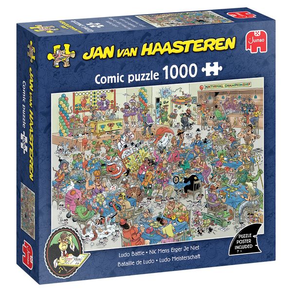 Jumbo Jan van Haasteren - Ludo Battle Puzzle - 1000 Pieces