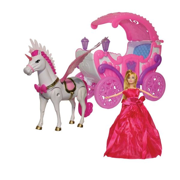 Fantasy Pegasus Carriage With Doll
