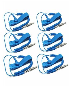 Static Ring, Antistatic Wrist Strap Adjustable Esd Wrist Band Fits-6 Pack