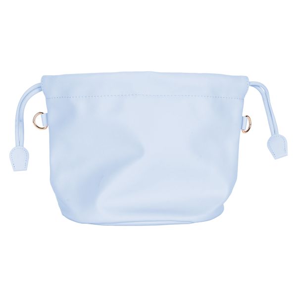 Blue drawstring camera pouch