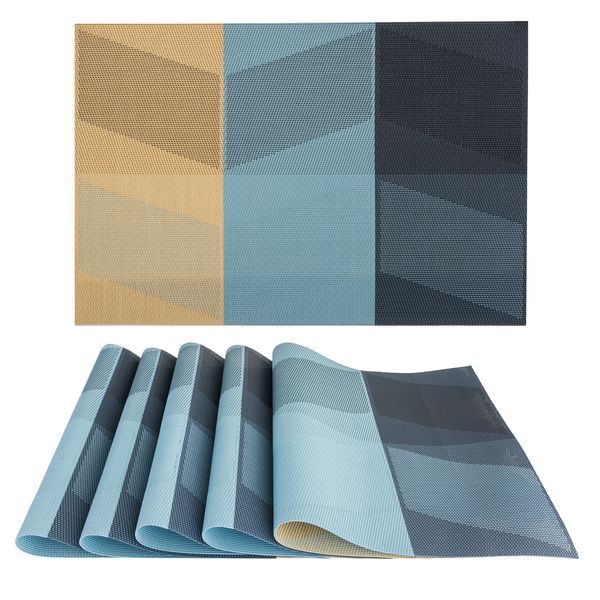 Creative Deco SET OF 6 PVC Bohemian Inspired Placemats