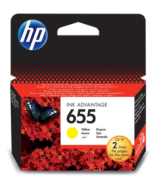 HP 655 Yellow Original Ink Advantage Cartridge - Blister
