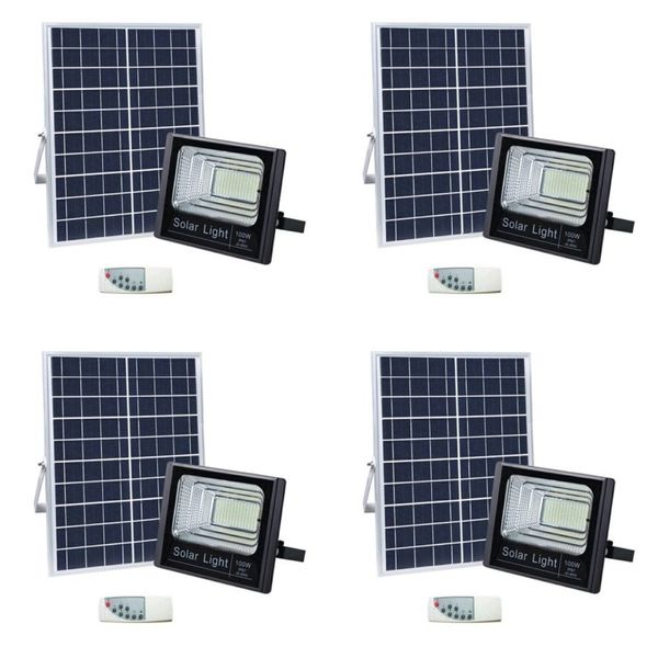 100W LED Solar Flood Light - Pack of 4