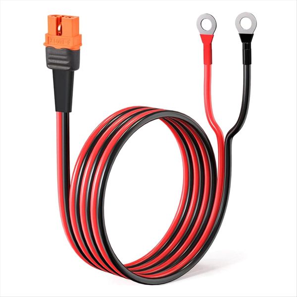 12AWG XT60i Female to O Ring Connector for RC Battery Solar Portable Power