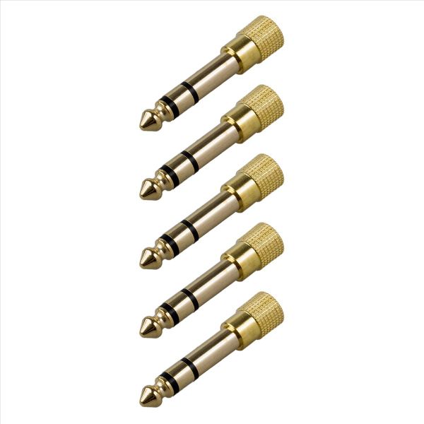 Headphone Adapter Stereo Gold Plug (6 3Mm) Male To (3 5Mm) Female