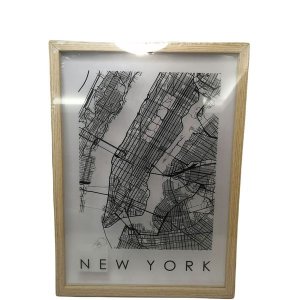 Print of City Map on Glass - New York