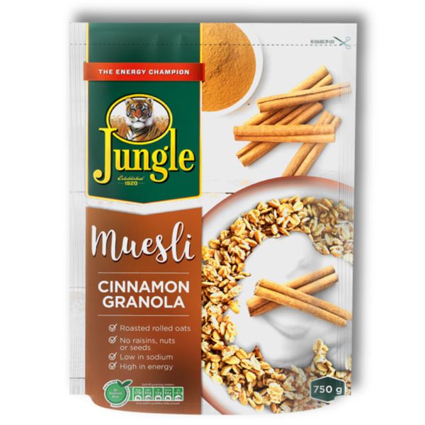 Jungle Granola &amp; Cinnamon Muesli 750g