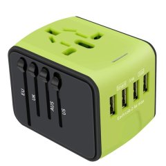 World Adapter with USB Ports