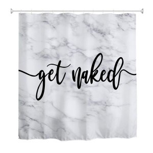 Shower Curtain Modern Custom Design - Get Naked