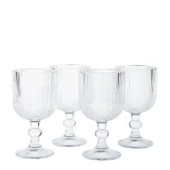 George &amp; Mason - Venice 4 Pack Fluted Wine Glasses