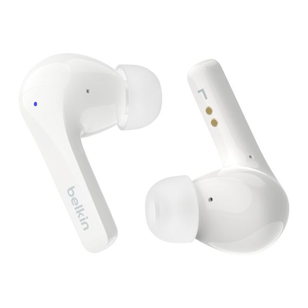 Belkin SoundForm Motion True Wireless Earbuds, Noise Cancelling Ear Buds with Wireless Charging Case &amp; Dual Microphone - IPX5 Water Resistant