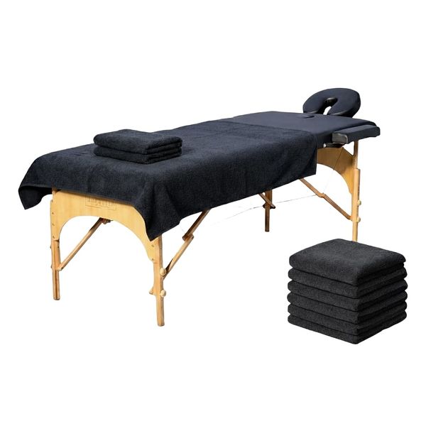 2 Part Portable Massage Bed+ 5 Nortex Grey Snag Free 70x135 550gsm Towels