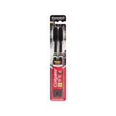 Colgate Double Action Charcoal Medium Toothbrush - 2 Pack