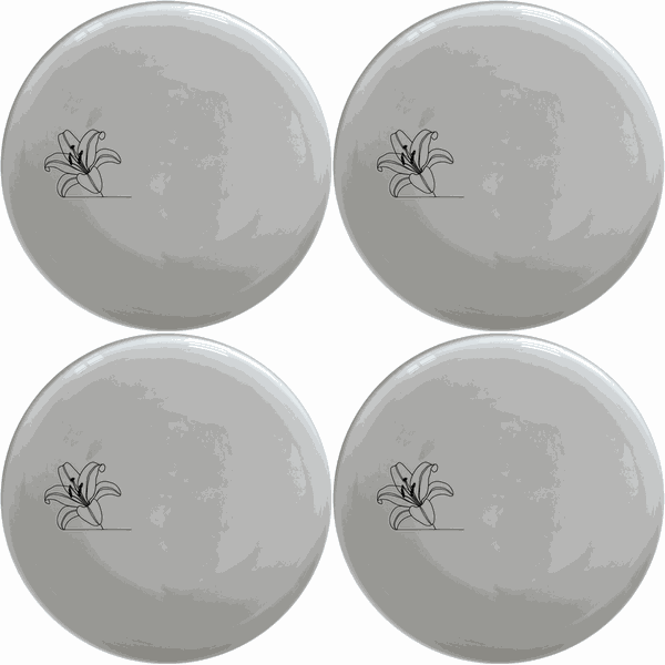 White Easter Lilly Side Plate Set of 4 - Range 4