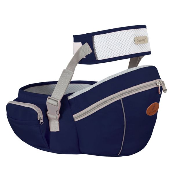Baby Hip Seat Carrier - Hands-Free Waist Stool with Storage for 0-36 Months