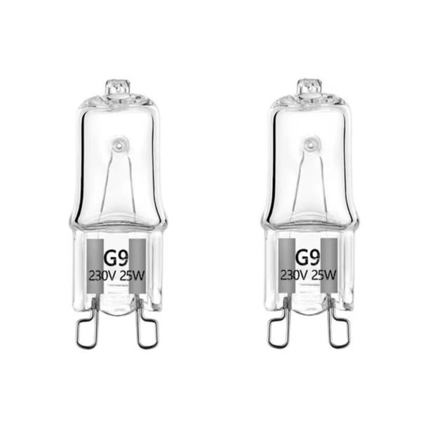 Universal Halogen Lamp G9 Bulb 25W 220-230V - Warm White - 2 pack