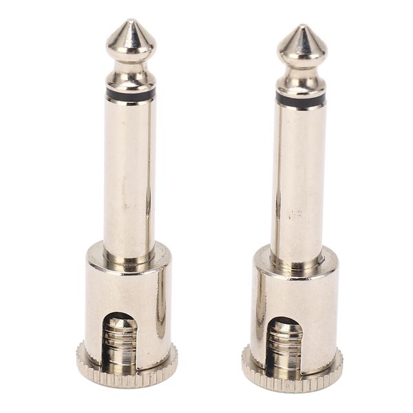 2pc 6.35mm Solderless Guitar Audio Plugs