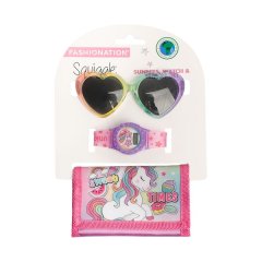 SQUIGGLE Girls Sweet Unicorn Sunnies, Watch &amp; Wallet Set - Fun &amp; Playful