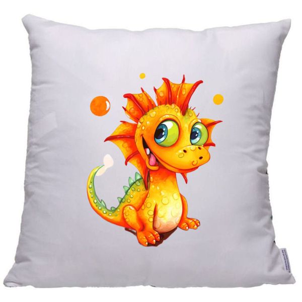 Orange Dragon Pillow