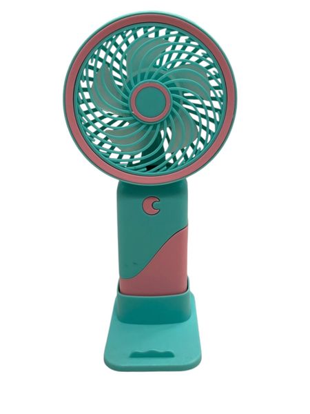Rechargeable USB Mini Fan with Phone Stand - Blue