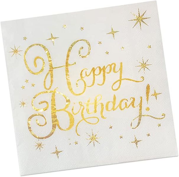 Happy Birthday Serviettes - 40 Pieces