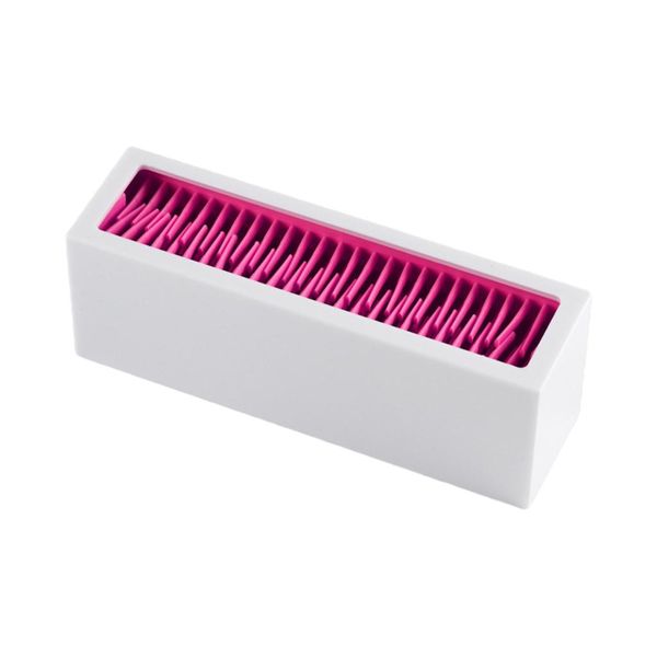 Makeup Brush Storage Rack Magnetic Sides for Clips - White