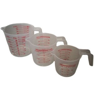 Measuring Jug Set of 3 - Transparent Plastic