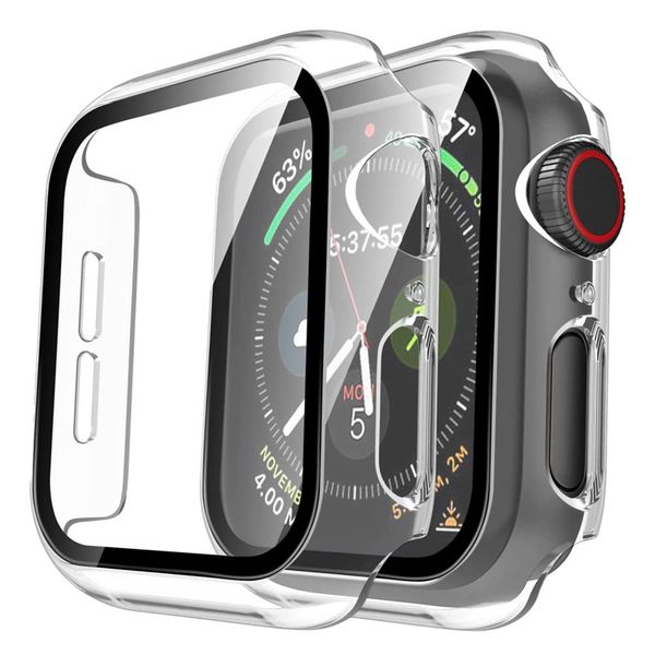 Meraki Hard Case and Glass Screen Protector for Apple Watch - 42mm Clear