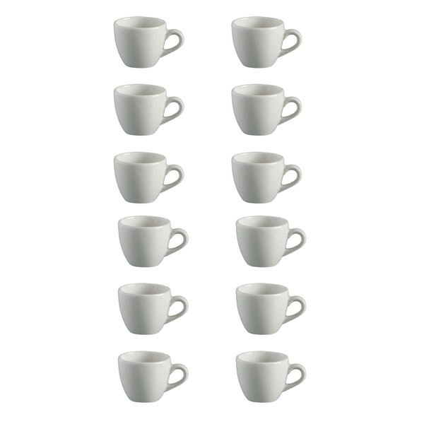 12 Piece Cup 75Ml Espresso White Porcelain Blanco - Continental China Nd
