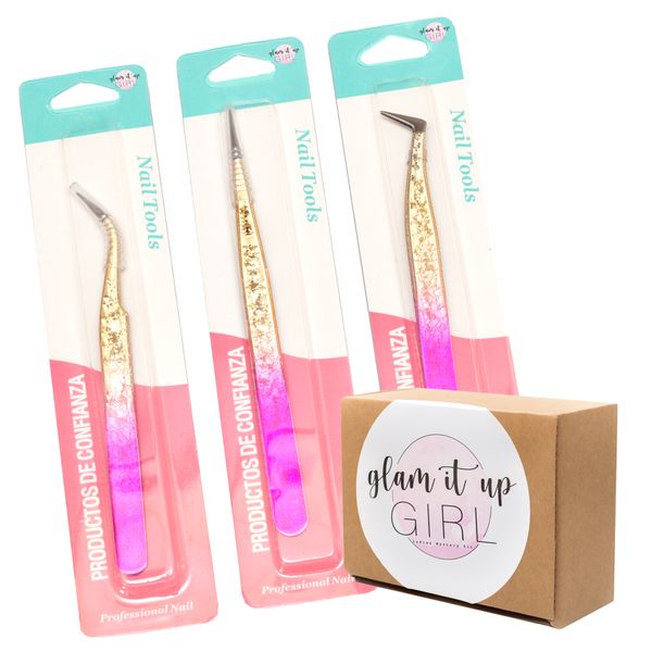 Glam It Up Girl Eyelash Extension Tweezer Kit