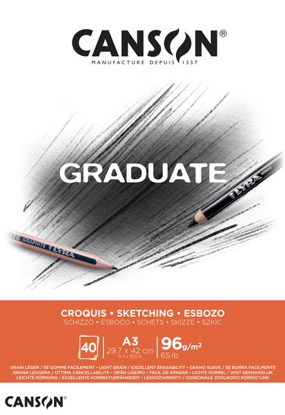 Canson GRADUATE Sketching Pad 40S A3 95G