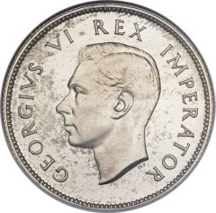 1942 South Africa 2 and Half Shilling Silver Coin