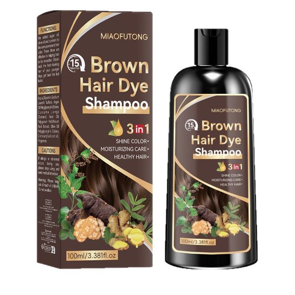 3-in-1 Brown Hair Colour Shampoo - Shine, Moisturising &amp; Care