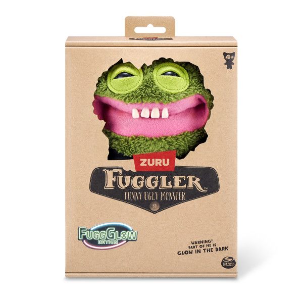 Fuggler Fugglow 9" Plush - Green with 'Get a Grip' Shirt