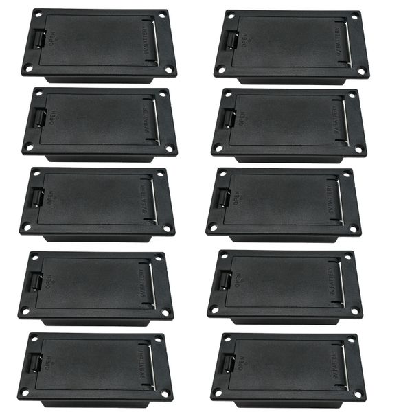 10Pcs 9V Battery Box/Holder/Case Compartment Cover with 9 Volt Battery Clip