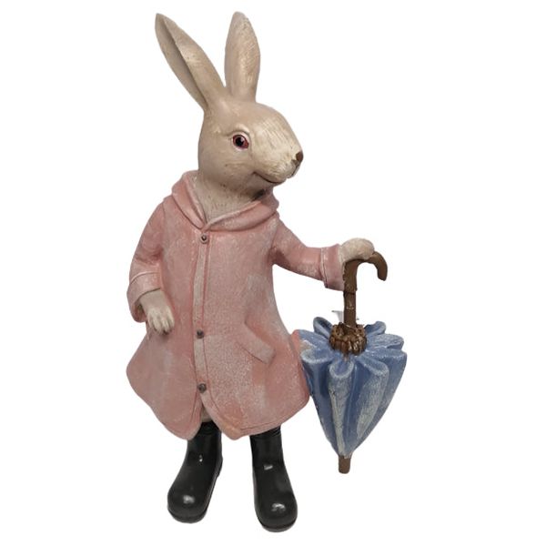 Rabbit with Umbrella Ornament 34cm