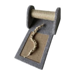 Scratzme - Wacky Wheeley Premium Scratching Post - Light Grey &amp; Black