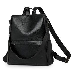 Women's Fashionable Backpack, Made of Waterproof PU Leather