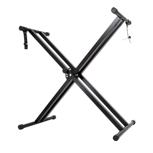 Piano Stand Frameworks Deluxe X-Style Keyboard Stand Black Keyboard Stand