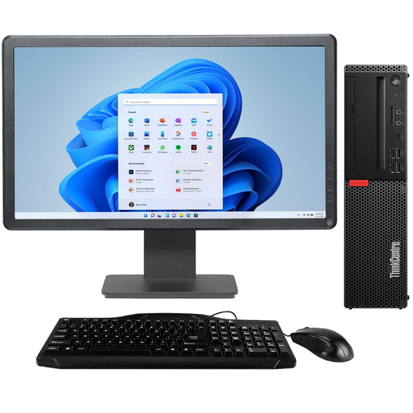 Lenovo ThinkCentre M720s Intel i5 Desktop with Win 11 + Monitor (Refurb)
