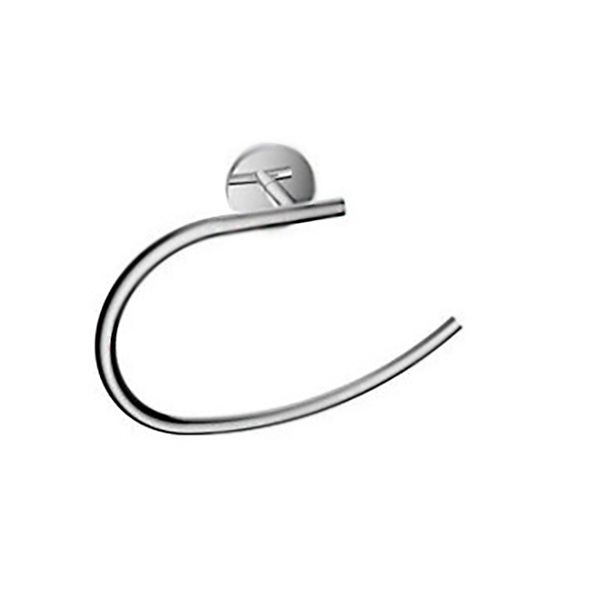 Kirk Aqua Tan Towel Ring Made From Zinc With A Chrome Plated Finish