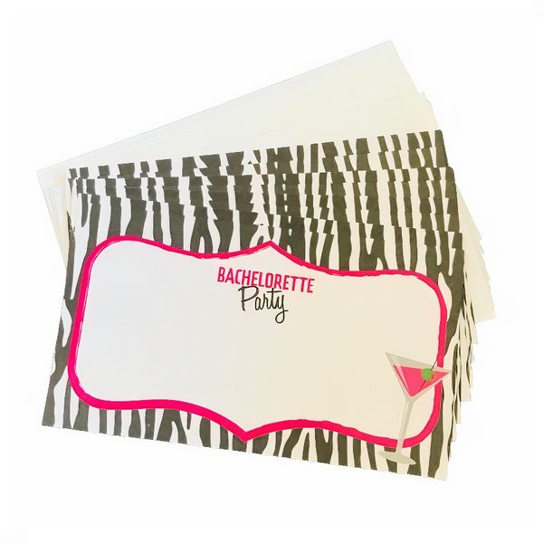 Bachelorette Party Invitation Cards &amp; Envelopes (Pack of 16)
