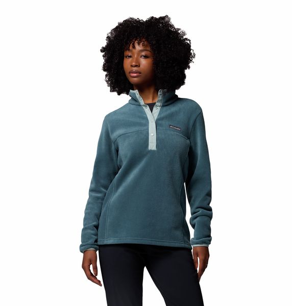 Columbia Women's Benton Springs II Half Snap Pullover Fleece Crushed Blue