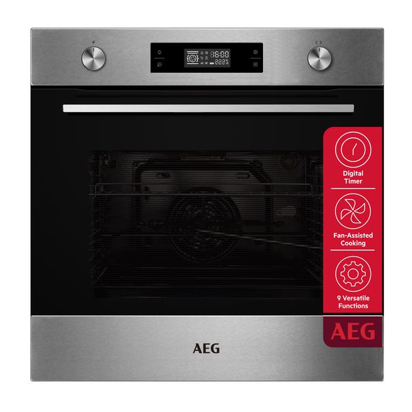 AEG 60cm Built-In Oven with Digital Timer (AEG60BIO2M) - Stainless Steel