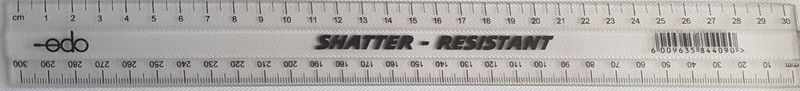 Marlin Edo 30cm Clear Ruler