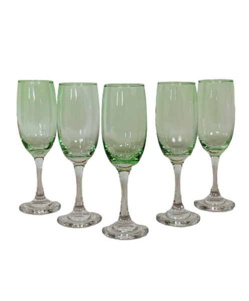 Champagne Glasses 190ml 6 Piece Green