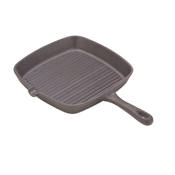 Square Cast Iron Skillet Grill - 24cm